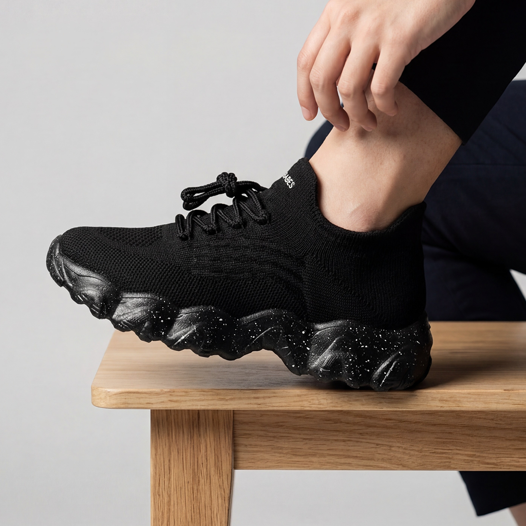 Nurse Babes Ortho Pro black shoe official on-foot workwear image
