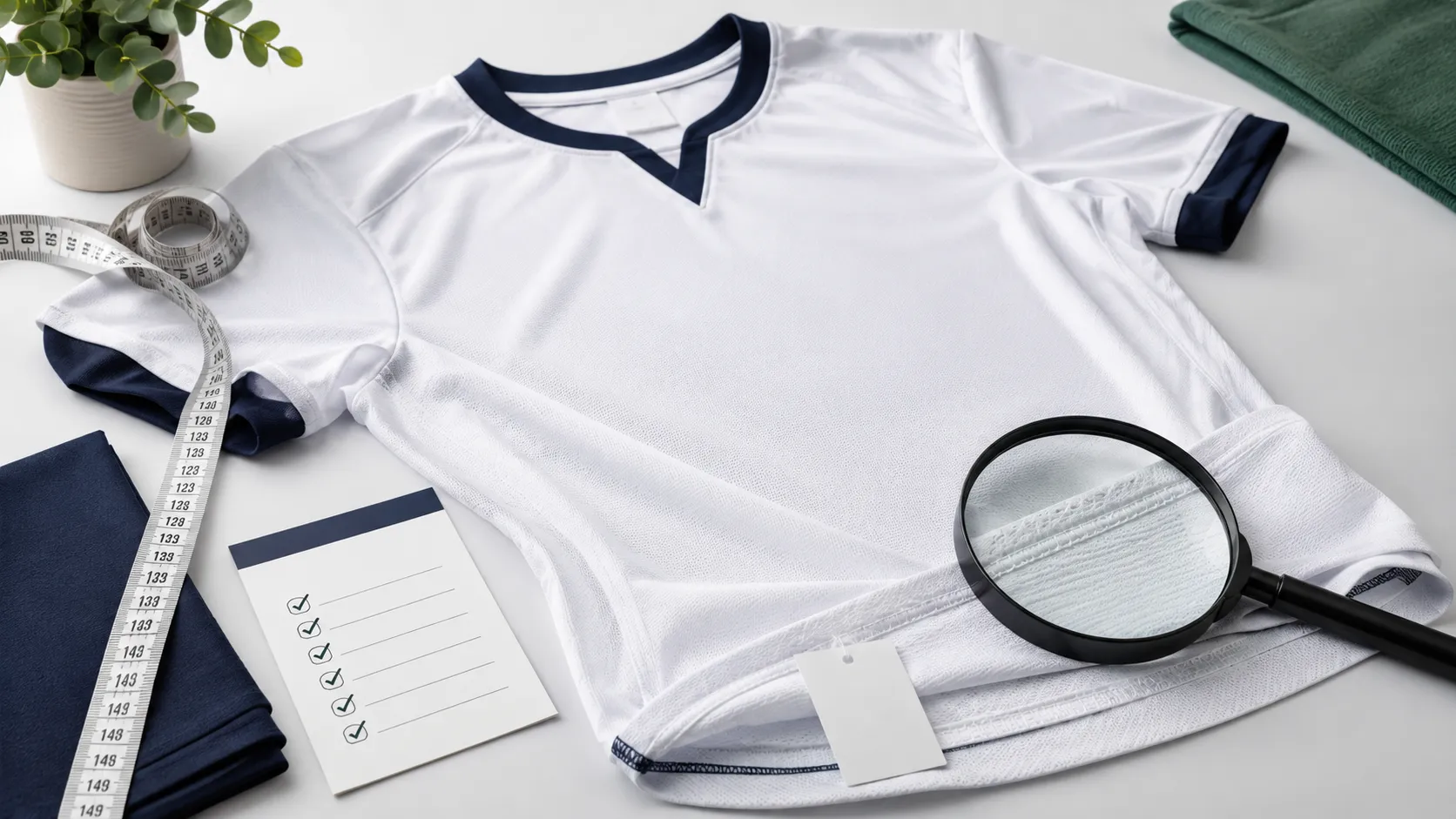 Football shirt authenticity and sizing checklist