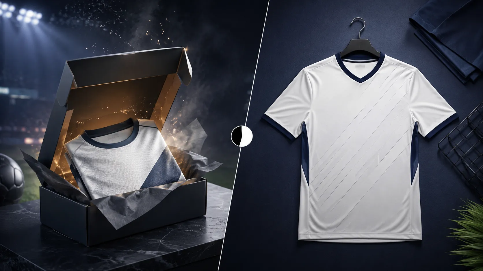 Mystery football shirt versus known football shirt comparison