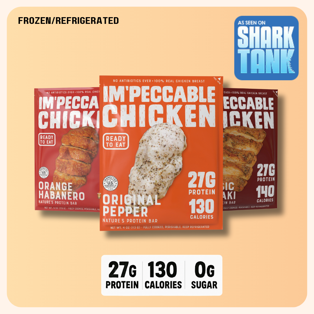 Impeccable Chicken Variety Bundle official product image with Original Pepper Orange Habanero and Teriyaki packs