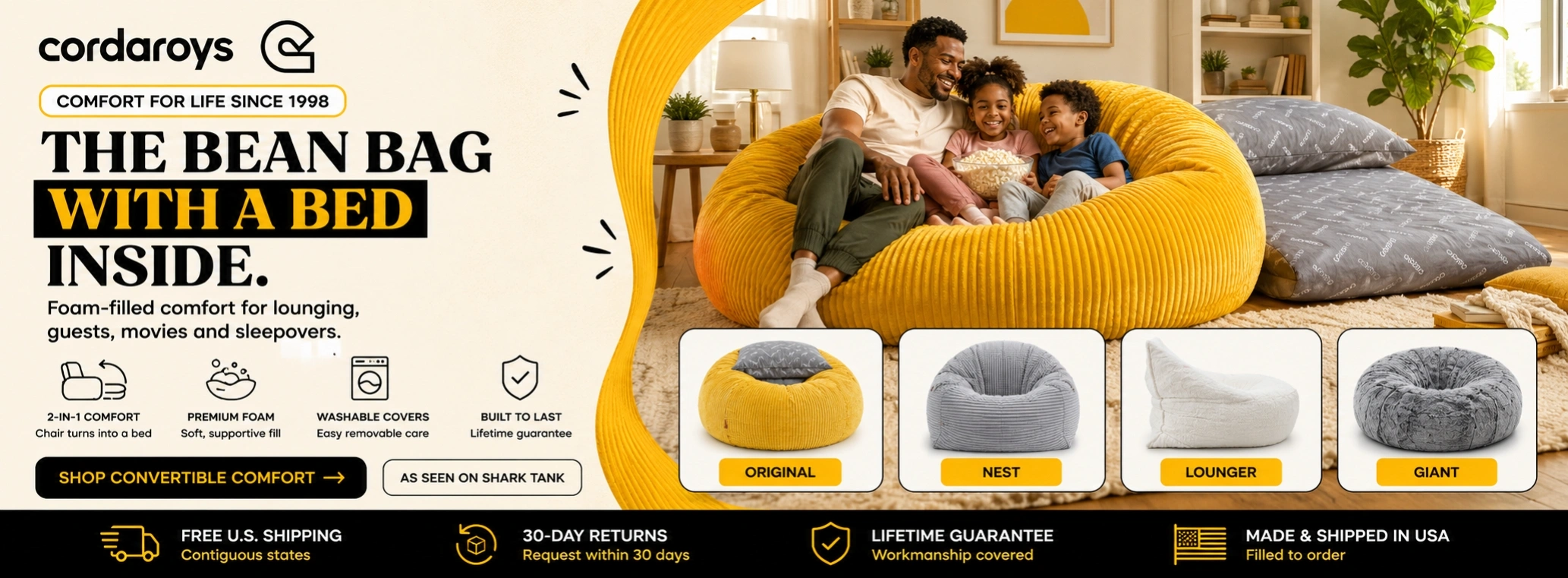 CordaRoy’s Cozy Chair-to-Bed Comfort