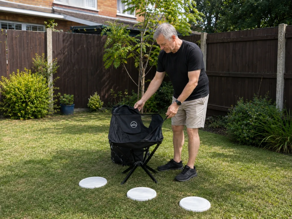 Ozzi Outdoor Chair for Bad Knees: Easy to Get Out Of or Too Stiff to Set Up?