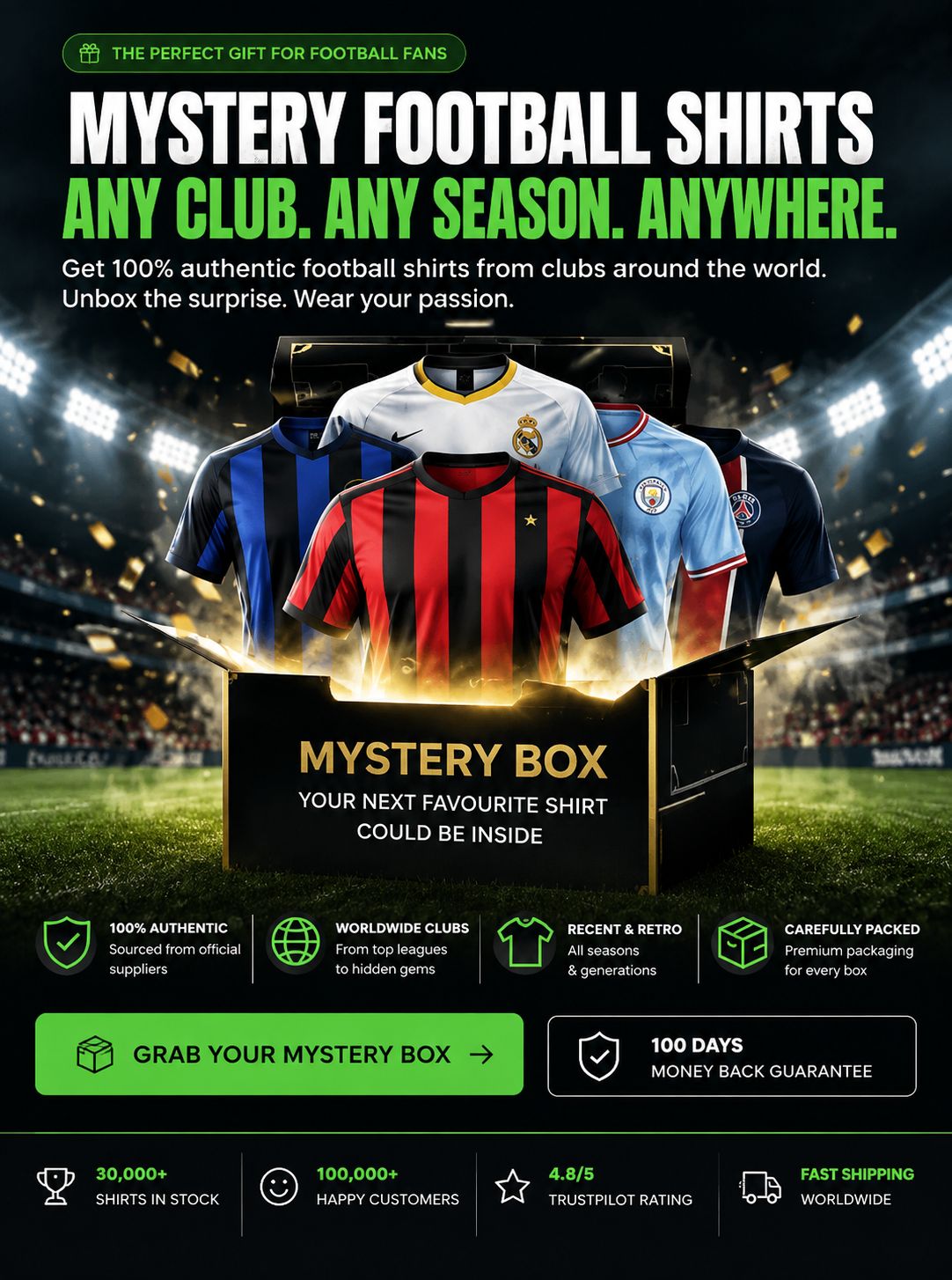 Mystery football shirts surprise your passion