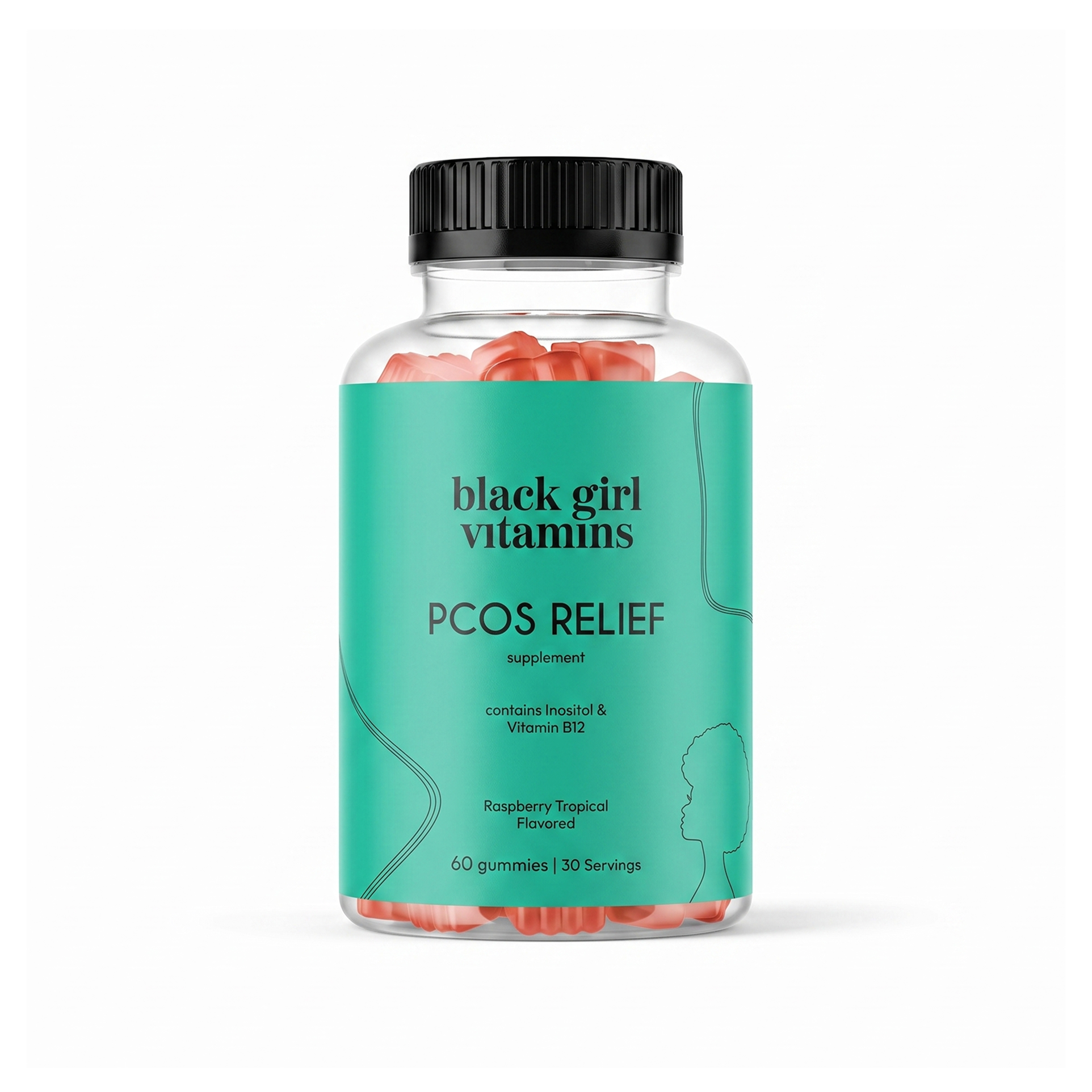 Black Girl Vitamins PCOS Relief bottle