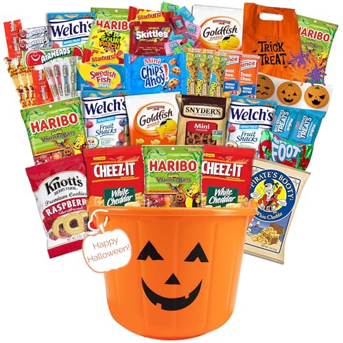 Halloween Snacks Gift Basket Candy Cookies Bars and Snacks 38 Count