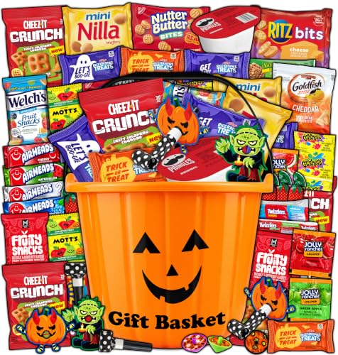 Halloween Care Package Gift Basket Assorted Candy and Snacks 45 Count