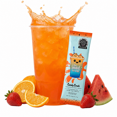 Candy Crush loaded tea packet from The Loaded Tea Shop