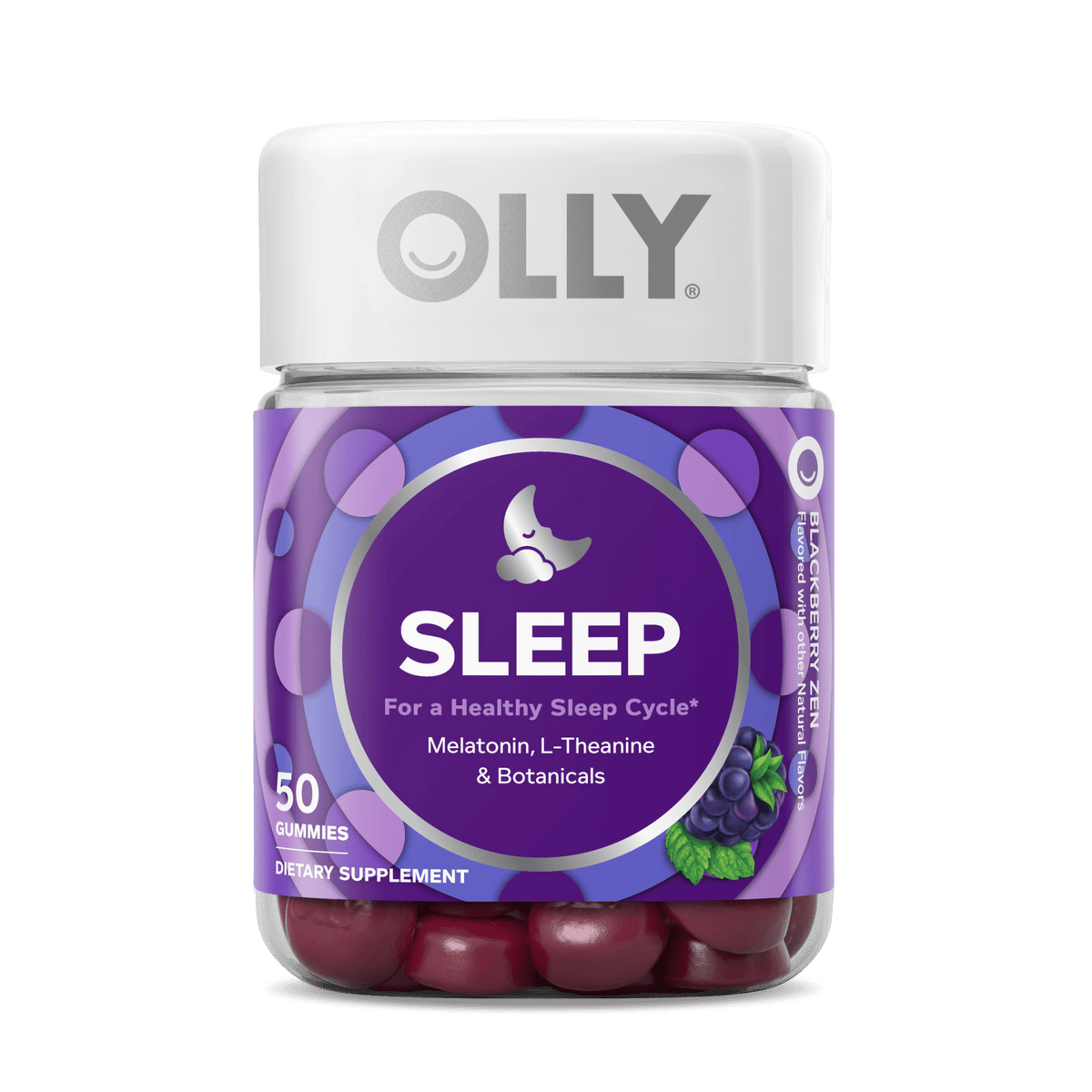 OLLY Sleep Blackberry Zen Gummies bottle