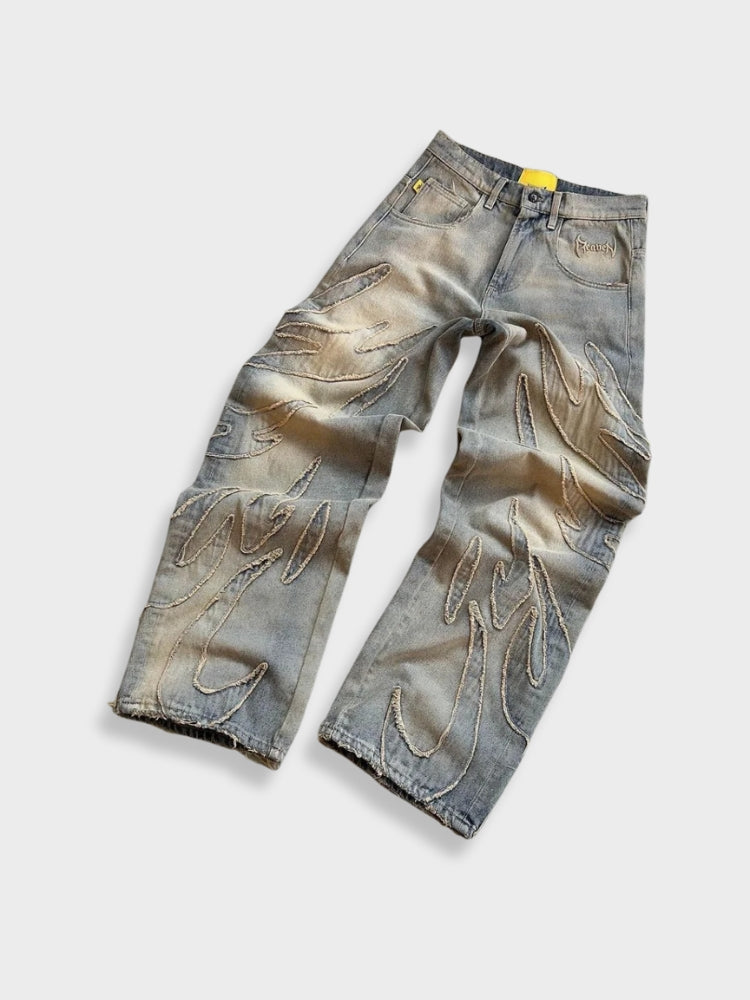DeCarba Distressed Washed Denim product view